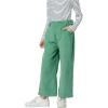imageRolanko Girls Wide Leg Corduroy Pants High Waist Trousers Vintage Kids Pants Streetwear Casual 412 YearsGreen