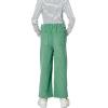 imageRolanko Girls Wide Leg Corduroy Pants High Waist Trousers Vintage Kids Pants Streetwear Casual 412 YearsGreen
