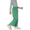 imageRolanko Girls Wide Leg Corduroy Pants High Waist Trousers Vintage Kids Pants Streetwear Casual 412 YearsGreen