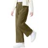 imageRolanko Girls Wide Leg Corduroy Pants High Waist Trousers Vintage Kids Pants Streetwear Casual 412 YearsOlivegreen
