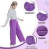imageRolanko Girls Wide Leg Corduroy Pants High Waist Trousers Vintage Kids Pants Streetwear Casual 412 YearsPurple