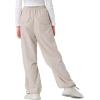 imageRolanko Wide Leg Girls Parachute Cargo Pants for Girls Butterfly Y2K Kids Cargo Jogger Trousers with Pockets Loose FitBeige