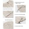 imageRolanko Wide Leg Girls Parachute Cargo Pants for Girls Butterfly Y2K Kids Cargo Jogger Trousers with Pockets Loose FitBeige