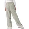 imageRolanko Wide Leg Girls Parachute Cargo Pants for Girls Butterfly Y2K Kids Cargo Jogger Trousers with Pockets Loose FitGreen