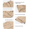 imageRolanko Wide Leg Girls Parachute Cargo Pants for Girls Butterfly Y2K Kids Cargo Jogger Trousers with Pockets Loose FitKhaki