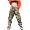 imageRolanko Girls Cargo Pants for Kids Loose Streetwear Hip Hop Dance Cotton Cargo Jogger Pants for Kids 415 YearsCamouflage