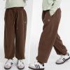 imageRolanko Girls Baggy Sweatpants Solid Jogger Pants Soft Sweats Kids Trousers with Pockets 614YBrown