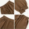 imageRolanko Girls Baggy Sweatpants Solid Jogger Pants Soft Sweats Kids Trousers with Pockets 614YBrown