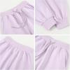 imageRolanko Girls Baggy Sweatpants Solid Jogger Pants Soft Sweats Kids Trousers with Pockets 614YPurple