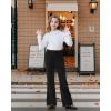 imageRolanko Girls Bell Bottom Chenille Silver Threaded Flare Pants with Pearls Sparkly Corduroy Flare Trousers for Kids 512YBlack