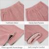imageRolanko Girls Bell Bottom Chenille Silver Threaded Flare Pants with Pearls Sparkly Corduroy Flare Trousers for Kids 512YPink