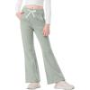 imageRolanko Girls Flare Wide Leg Sweatpants Elastic Waist Bell Bottoms Pants for Kids Sweats with Pockets 512YBeangreen