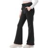 imageRolanko Girls Flare Wide Leg Sweatpants Elastic Waist Bell Bottoms Pants for Kids Sweats with Pockets 512YBlack