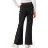 imageRolanko Girls Flare Wide Leg Sweatpants Elastic Waist Bell Bottoms Pants for Kids Sweats with Pockets 512YBlack