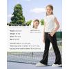 imageRolanko Girls Flare Wide Leg Sweatpants Elastic Waist Bell Bottoms Pants for Kids Sweats with Pockets 512YBlack