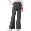 imageRolanko Girls Flare Wide Leg Sweatpants Elastic Waist Bell Bottoms Pants for Kids Sweats with Pockets 512YDarkgrey