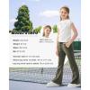 imageRolanko Girls Flare Wide Leg Sweatpants Elastic Waist Bell Bottoms Pants for Kids Sweats with Pockets 512YGreen