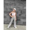 imageRolanko Girls Flare Wide Leg Sweatpants Elastic Waist Bell Bottoms Pants for Kids Sweats with Pockets 512YGrey