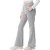 imageRolanko Girls Flare Wide Leg Sweatpants Elastic Waist Bell Bottoms Pants for Kids Sweats with Pockets 512YGrey