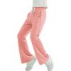imageRolanko Girls Flare Wide Leg Sweatpants Elastic Waist Bell Bottoms Pants for Kids Sweats with Pockets 512YPink
