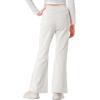 imageRolanko Girls Flare Wide Leg Sweatpants Elastic Waist Bell Bottoms Pants for Kids Sweats with Pockets 512YWhitegrey
