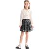 imageRolanko Girls Sequin Skirt Elastic Waist Glitter Sparkly Skort with Lining Twirling Shiny Skirts for Kids Dance Party 512YBlack