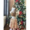 imageRolanko Girls Sequin Skirt Elastic Waist Glitter Sparkly Skort with Lining Twirling Shiny Skirts for Kids Dance Party 512YGold