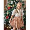 imageRolanko Girls Sequin Skirt Elastic Waist Glitter Sparkly Skort with Lining Twirling Shiny Skirts for Kids Dance Party 512YGold