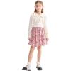 imageRolanko Girls Sequin Skirt Elastic Waist Glitter Sparkly Skort with Lining Twirling Shiny Skirts for Kids Dance Party 512YPink