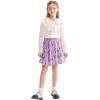 imageRolanko Girls Sequin Skirt Elastic Waist Glitter Sparkly Skort with Lining Twirling Shiny Skirts for Kids Dance Party 512YPurple