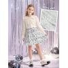 imageRolanko Girls Sequin Skirt Elastic Waist Glitter Sparkly Skort with Lining Twirling Shiny Skirts for Kids Dance Party 512YSilver