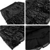 imageRolanko Girls Sequin Skirt Kids Elastic Waist ALine Sparkly Ruffle Skirt with Lining for Party DanceBlack