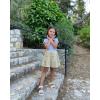 imageRolanko Girls Sequin Skirt Kids Elastic Waist ALine Sparkly Ruffle Skirt with Lining for Party DanceGold