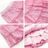 imageRolanko Girls Sequin Skirt Kids Elastic Waist ALine Sparkly Ruffle Skirt with Lining for Party DancePink