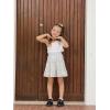 imageRolanko Girls Sequin Skirt Kids Elastic Waist ALine Sparkly Ruffle Skirt with Lining for Party DanceSilver
