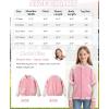 imageRolanko Kids Varsity Jackets Girls Baseball Bomber Color Block Letterman Jacket Outwear With Pockets 715 YearsPink