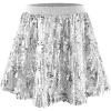 imageRolanko Girls Sequin Skirt Elastic Waist Glitter Sparkly Skort with Lining Twirling Shiny Skirts for Kids Dance Party 512YSilver