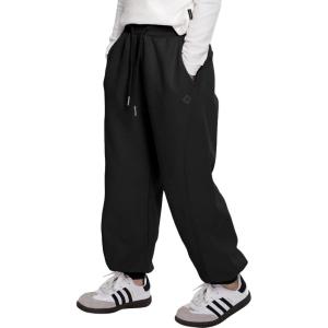 imageRolanko Girls Baggy Sweatpants Solid Jogger Pants Soft Sweats Kids Trousers with Pockets 614YBlack