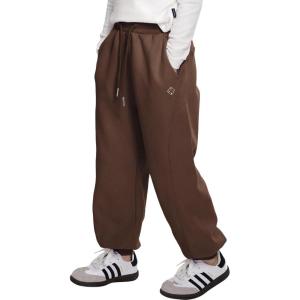 imageRolanko Girls Baggy Sweatpants Solid Jogger Pants Soft Sweats Kids Trousers with Pockets 614YBrown