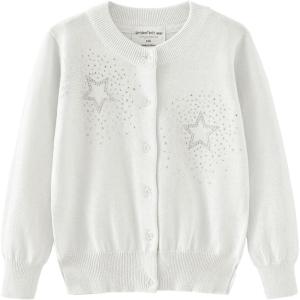 imageRolanko Girls Cardigan Cotton Sweaters for Girls Button Up School Kids Cardigan 412 Years