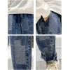 imageRolanko Boys Baggy Jeans Elastic Straight fit Stretch Denim Pants Loose Kids Clothes 414 YearsA1patchw
