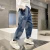 imageRolanko Boys Baggy Jeans Elastic Straight fit Stretch Denim Pants Loose Kids Clothes 414 YearsA1patchw
