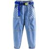imageRolanko Boys Baggy Jeans Elastic Straight fit Stretch Denim Pants Loose Kids Clothes 414 YearsA2plaid