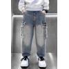 imageRolanko Boys Baggy Jeans Elastic Straight fit Stretch Denim Pants Loose Kids Clothes 414 YearsRawedges