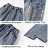 imageRolanko Boys Baggy Jeans Elastic Straight fit Stretch Denim Pants Loose Kids Clothes 414 YearsRawedges