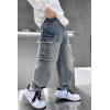 imageRolanko Boys Baggy Jeans Elastic Straight fit Stretch Denim Pants Loose Kids Clothes 414 YearsRawedges