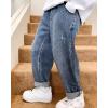 imageRolanko Boys Baggy Jeans Elastic Straight fit Stretch Denim Pants Loose Kids Clothes 414 YearsSmallhole