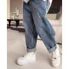 imageRolanko Boys Baggy Jeans Elastic Straight fit Stretch Denim Pants Loose Kids Clothes 414 YearsSmallhole