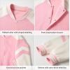 imageRolanko Girls Varsity Jackets Baseball Bomber Color Block Letterman Jacket Outwear With Pockets 715 YearsPink