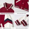 imageRolanko Girls Varsity Jackets Baseball Bomber Color Block Letterman Jacket Outwear With Pockets 715 YearsRed